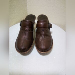Born Brown Leather Wedges